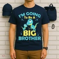 I'm Going To Be A Big Brother Family Dinosaur Cute Funny T-Shirt thumb 6