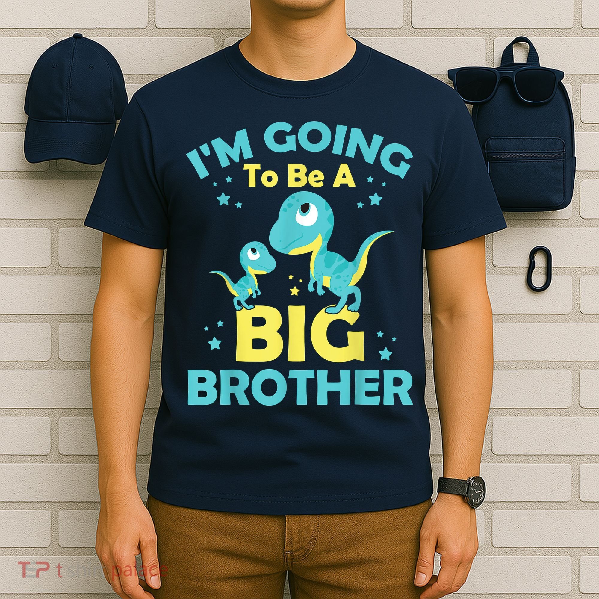 I'm Going To Be A Big Brother Family Dinosaur Cute Funny T-Shirt