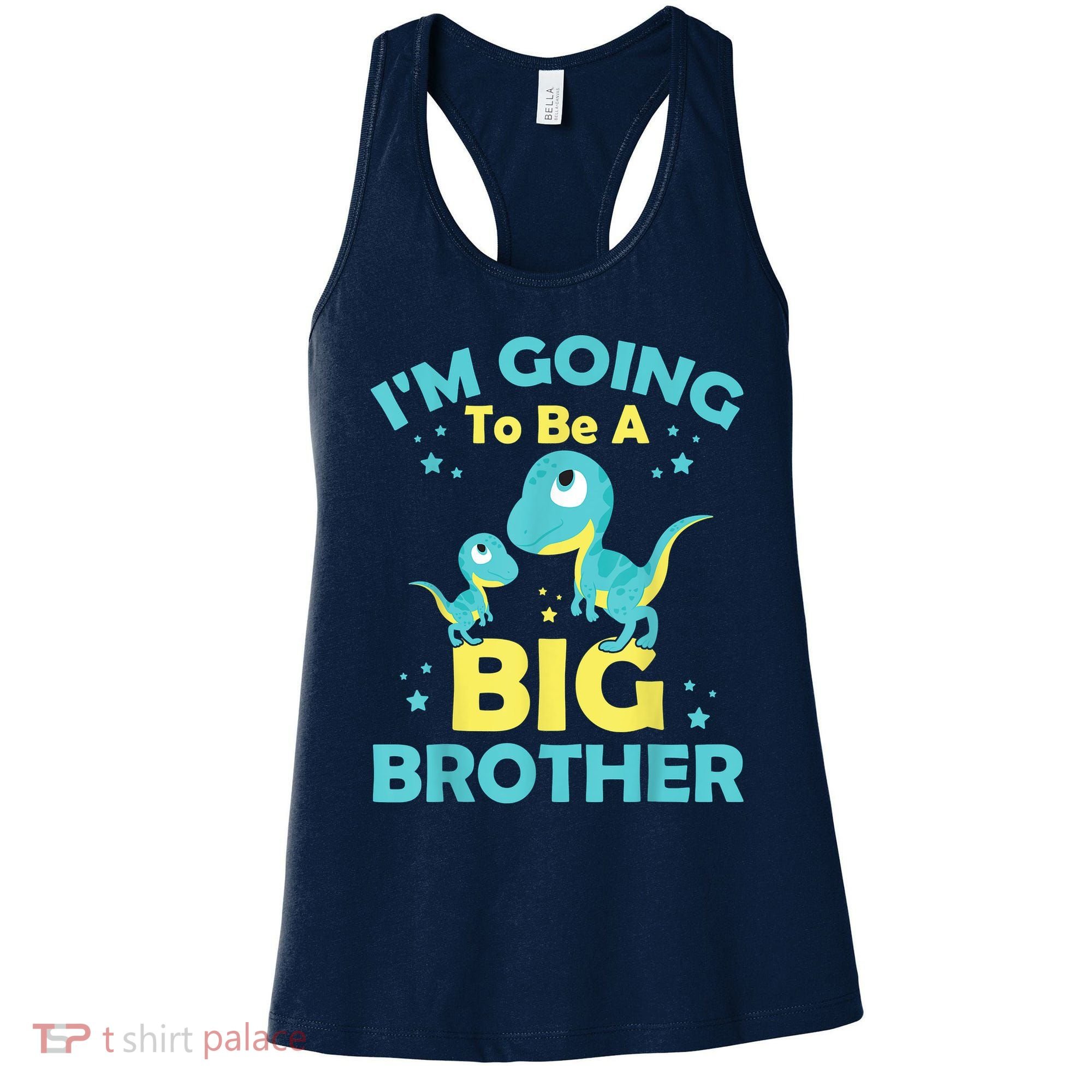 I'm Going To Be A Big Brother Family Dinosaur Cute Funny Women's Tank Top