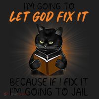I'm Going To Let God Fix It Funny Cat Women's Sweatshirt thumb 2