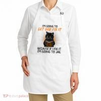 I'm Going To Let God Fix It Funny Cat Apron thumb 2