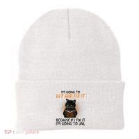I'm Going To Let God Fix It Funny Cat Beanie thumb 0
