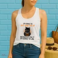 I'm Going To Let God Fix It Funny Cat Women's Tank Top thumb 2