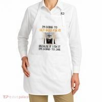 I'm Going To Let God Fix It Funny Cat Apron thumb 2