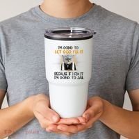 I'm Going To Let God Fix It Funny Cat Tumbler thumb 2