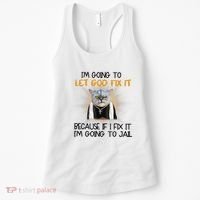 I'm Going To Let God Fix It Funny Cat Women's Tank Top thumb 0