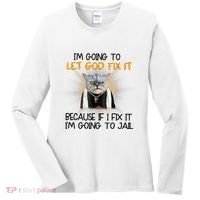 I'm Going To Let God Fix It Funny Cat Women's Long Sleeve Shirt thumb 0
