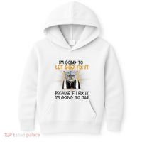 I'm Going To Let God Fix It Funny Cat Kids Hoodie thumb 0