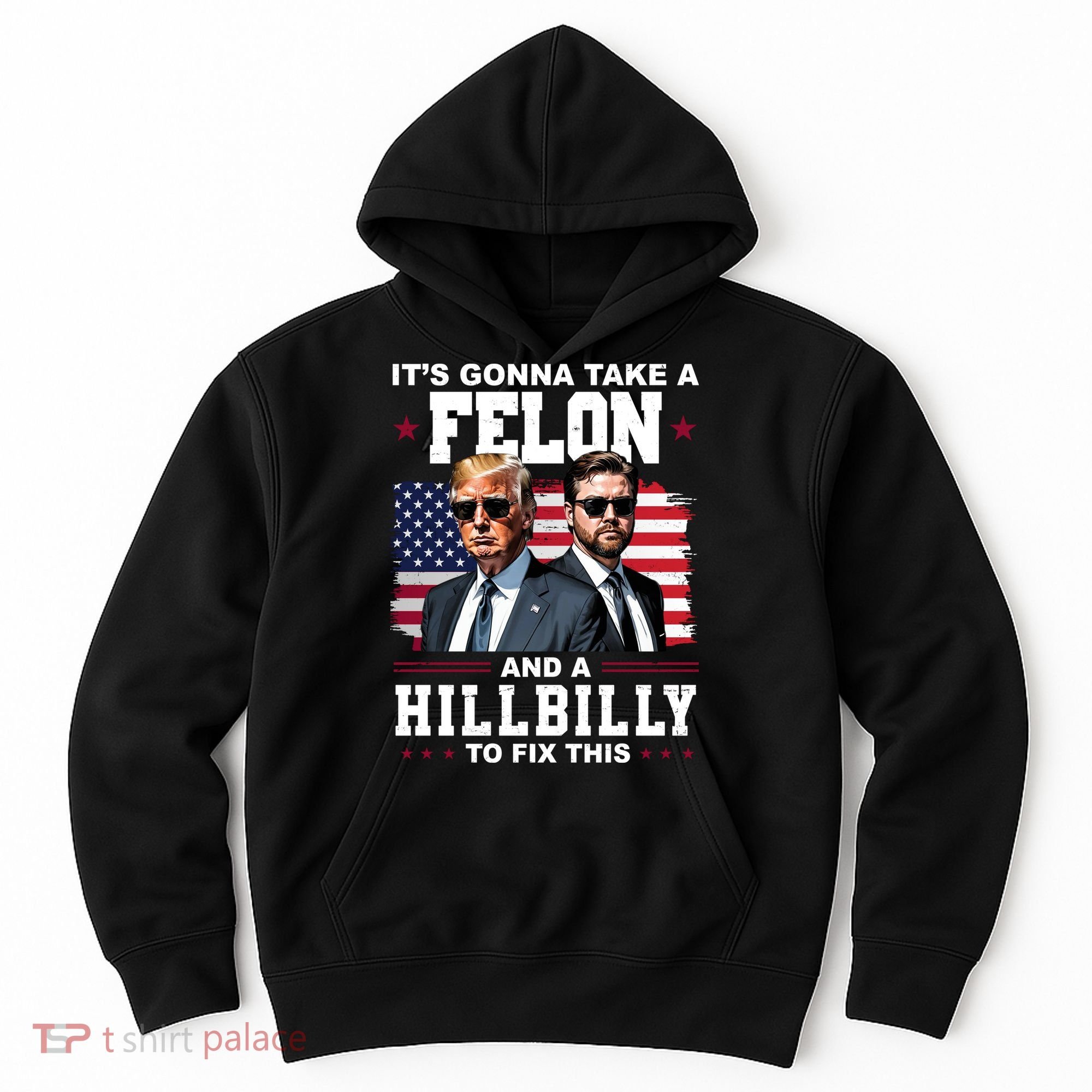 Its Gonna Take A Felon And A Hillbilly To Fix This Pro Trump Vance Hoodie