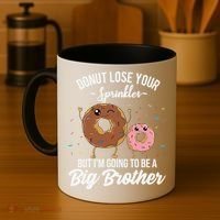 Im Going To Be A Big Brother Funny Donut Baby Announcement Coffee Mug thumb 4