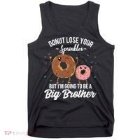 Im Going To Be A Big Brother Funny Donut Baby Announcement Tank Top thumb 0