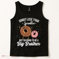 Im Going To Be A Big Brother Funny Donut Baby Announcement Tank Top thumb 2