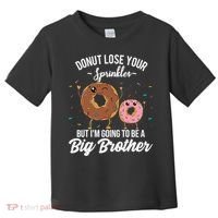 Im Going To Be A Big Brother Funny Donut Baby Announcement Toddler T-Shirt thumb 0