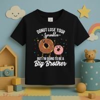 Im Going To Be A Big Brother Funny Donut Baby Announcement Toddler T-Shirt thumb 3