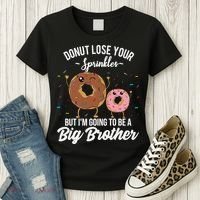 Im Going To Be A Big Brother Funny Donut Baby Announcement Women's T-Shirt thumb 3