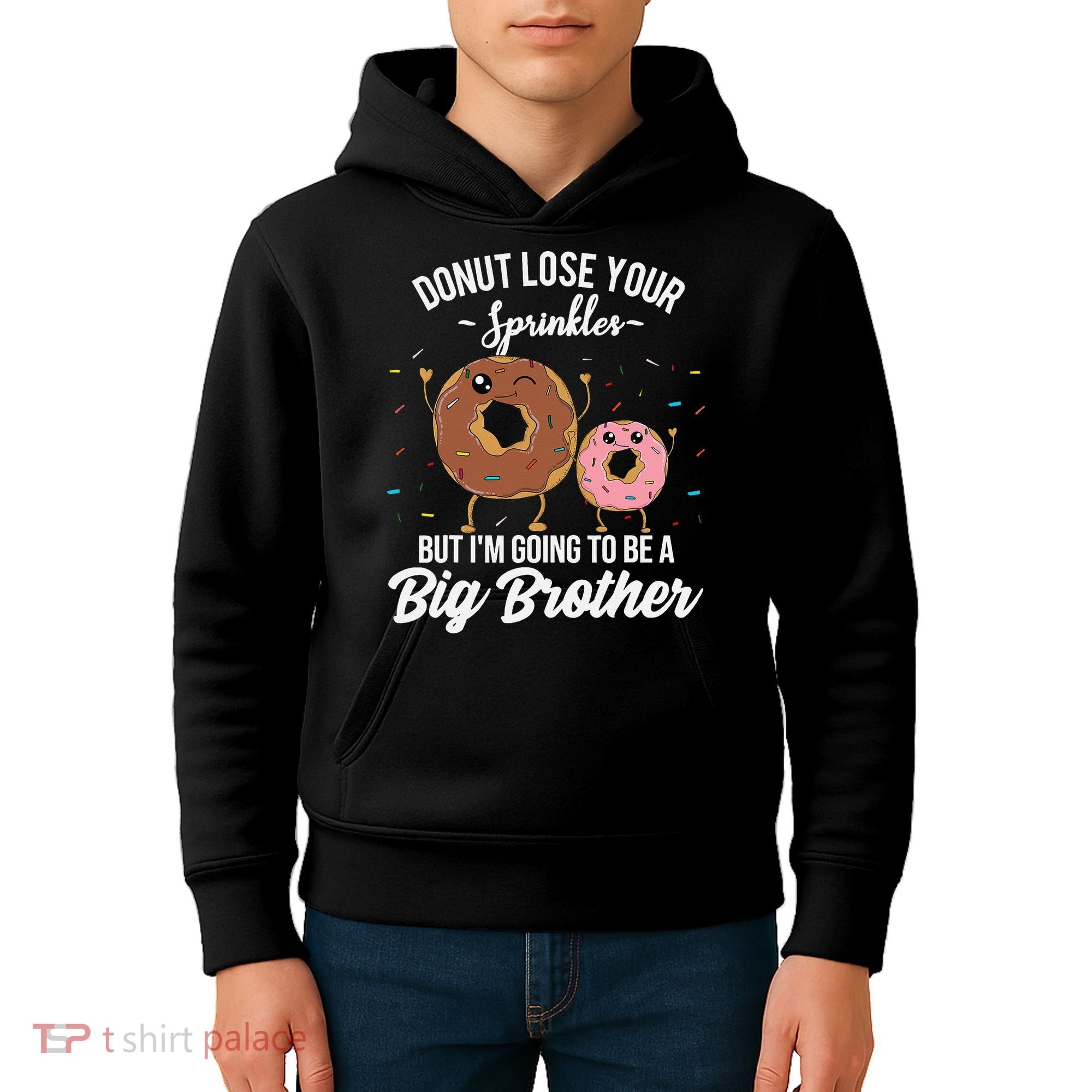 Im Going To Be A Big Brother Funny Donut Baby Announcement Kids Hoodie