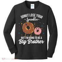 Im Going To Be A Big Brother Funny Donut Baby Announcement Kids Long Sleeve Shirt thumb 0