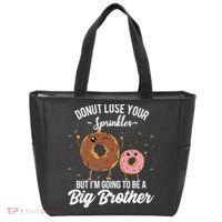 Im Going To Be A Big Brother Funny Donut Baby Announcement Tote Bag thumb 0