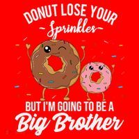 Im Going To Be A Big Brother Funny Donut Baby Announcement Santa Hat thumb 1
