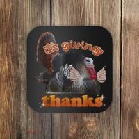 It’S Giving Thanks Turkey Thanksgiving Coaster thumb 0
