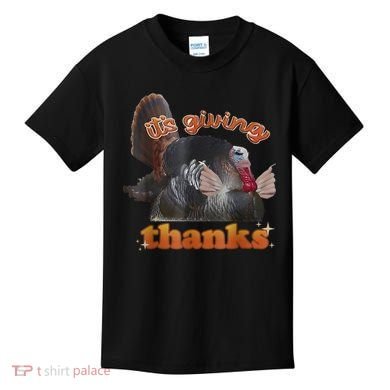 It’S Giving Thanks Turkey Thanksgiving Kids T-Shirt