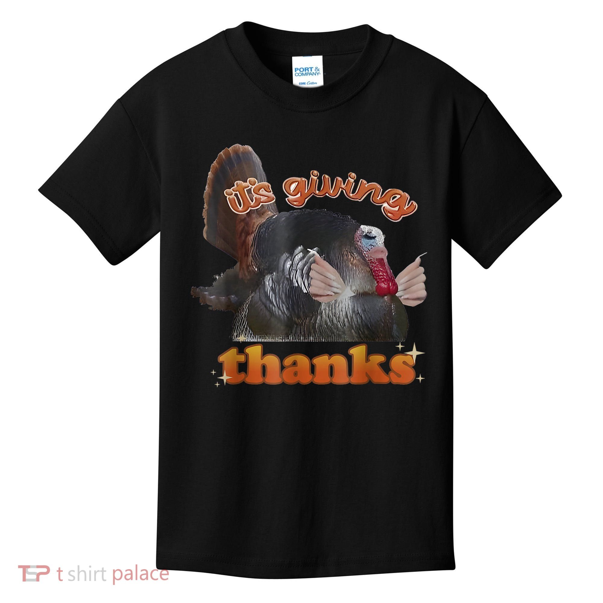 It’S Giving Thanks Turkey Thanksgiving Kids T-Shirt