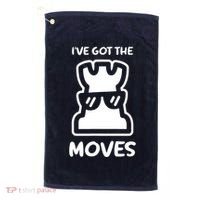 I Got The Moves Chess Golf Towel thumb 0