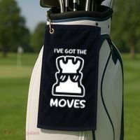 I Got The Moves Chess Golf Towel thumb 2