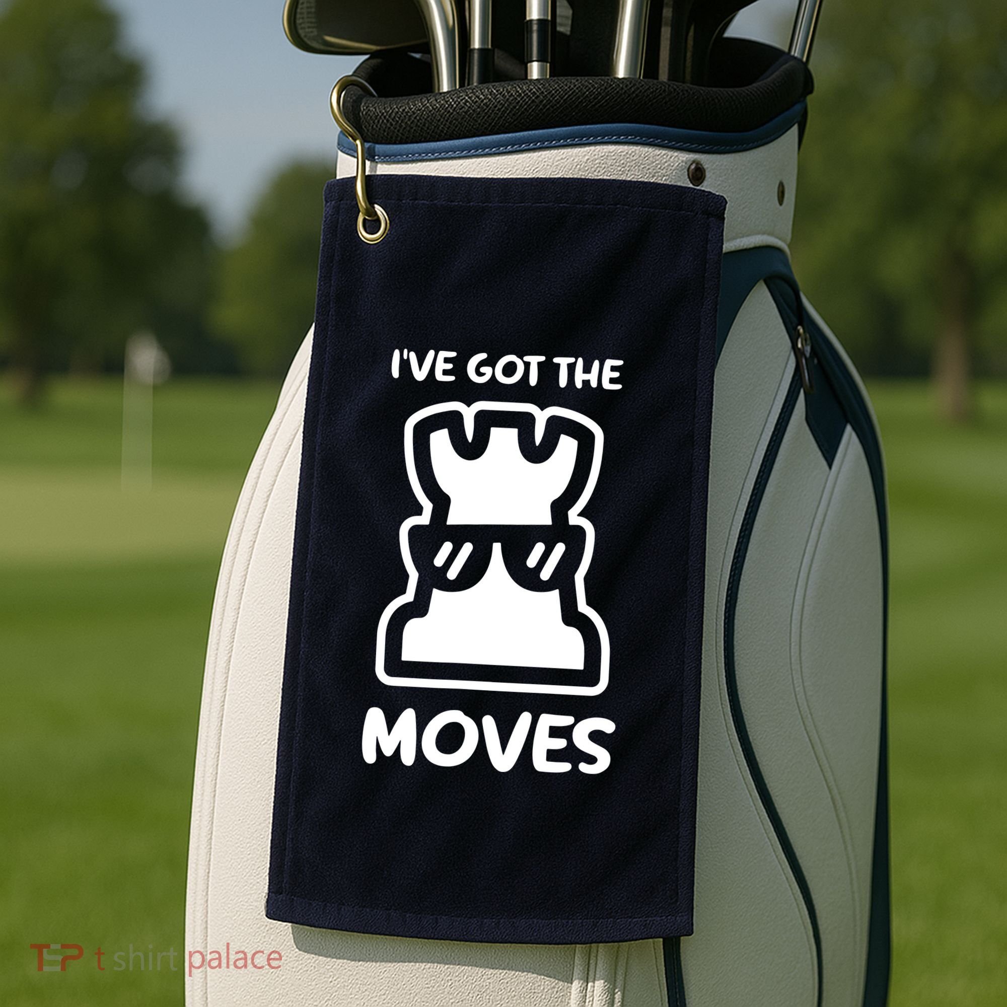 I Got The Moves Chess Golf Towel