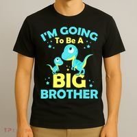 I'm Going To Be A Big Brother Cute Dinosaur T-Shirt thumb 3
