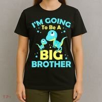 I'm Going To Be A Big Brother Cute Dinosaur T-Shirt thumb 4