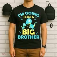 I'm Going To Be A Big Brother Cute Dinosaur T-Shirt thumb 6