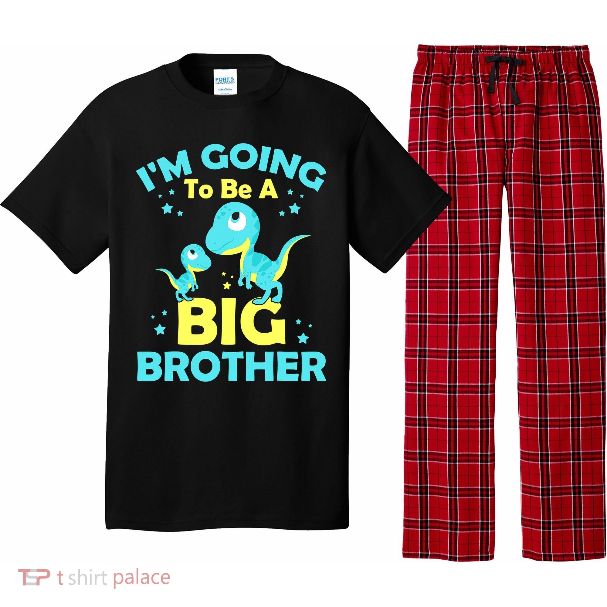 I'm Going To Be A Big Brother Cute Dinosaur Pajama Set