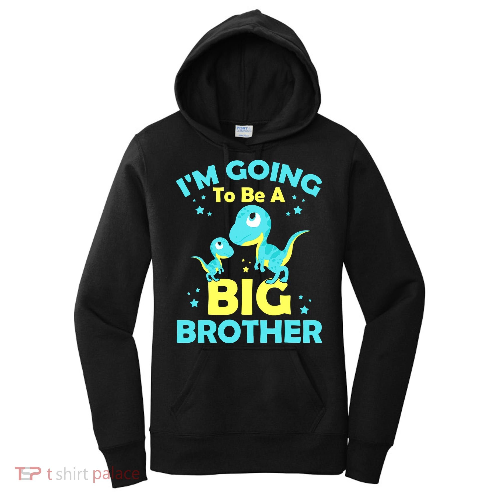 I'm Going To Be A Big Brother Cute Dinosaur Women's Hoodie