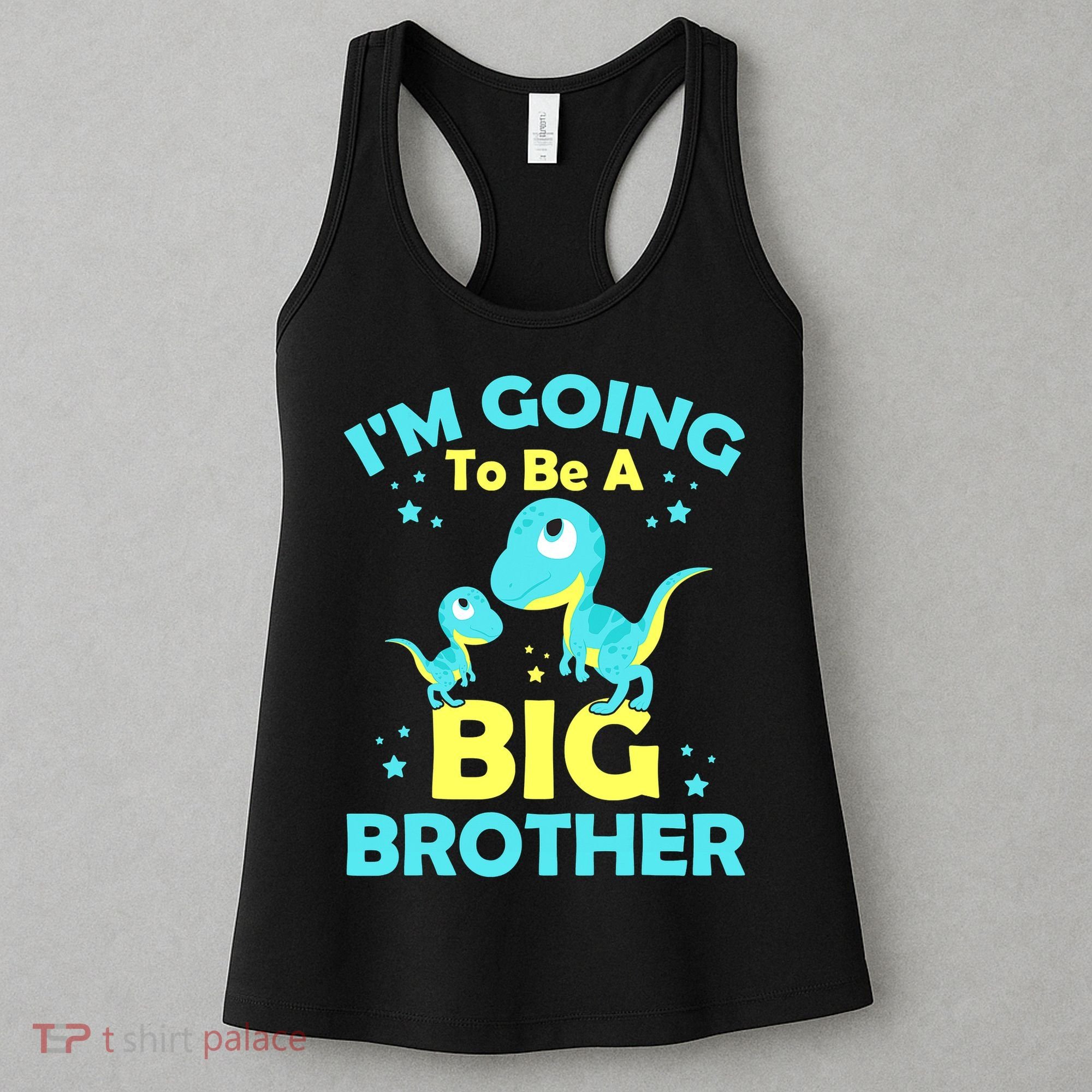 I'm Going To Be A Big Brother Cute Dinosaur Women's Tank Top