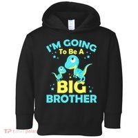 I'm Going To Be A Big Brother Cute Dinosaur Toddler Hoodie thumb 0