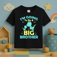 I'm Going To Be A Big Brother Cute Dinosaur Toddler T-Shirt thumb 3
