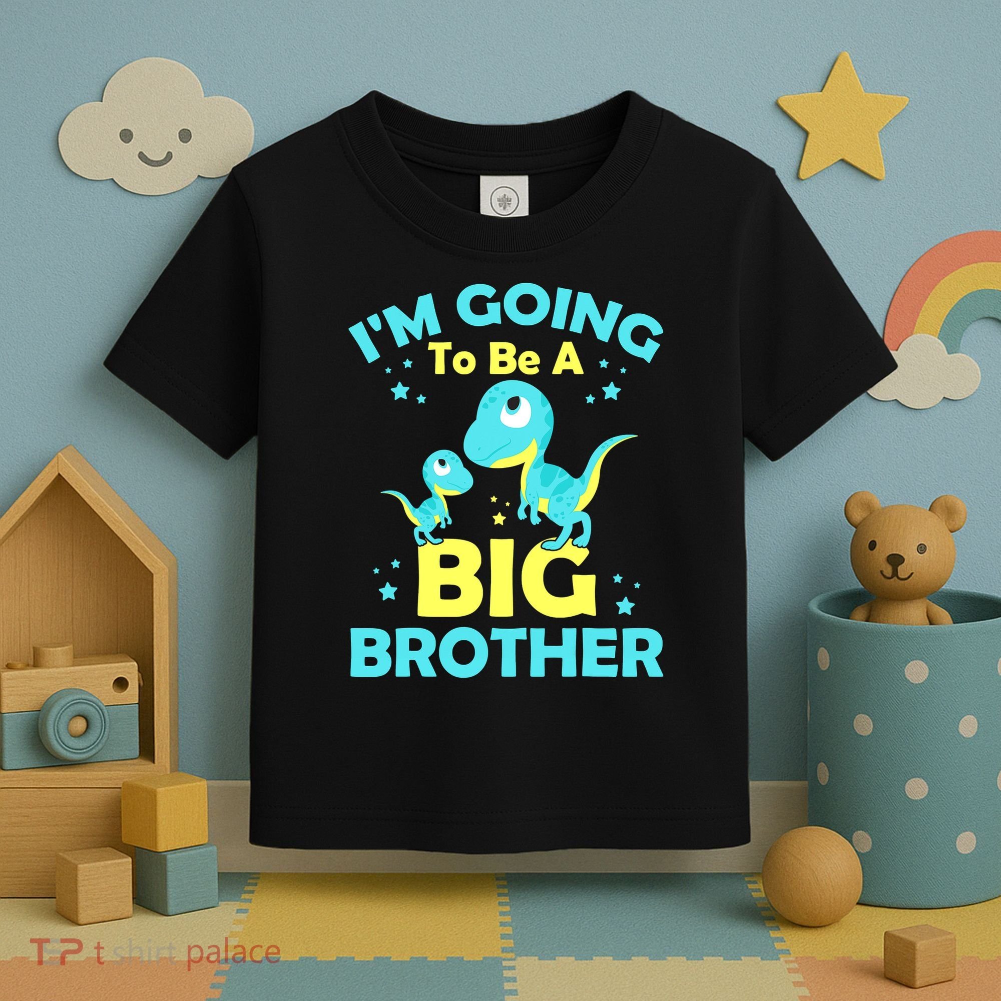 I'm Going To Be A Big Brother Cute Dinosaur Toddler T-Shirt