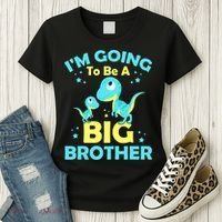 I'm Going To Be A Big Brother Cute Dinosaur Women's T-Shirt thumb 3