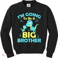 I'm Going To Be A Big Brother Cute Dinosaur Kids Sweatshirt thumb 0