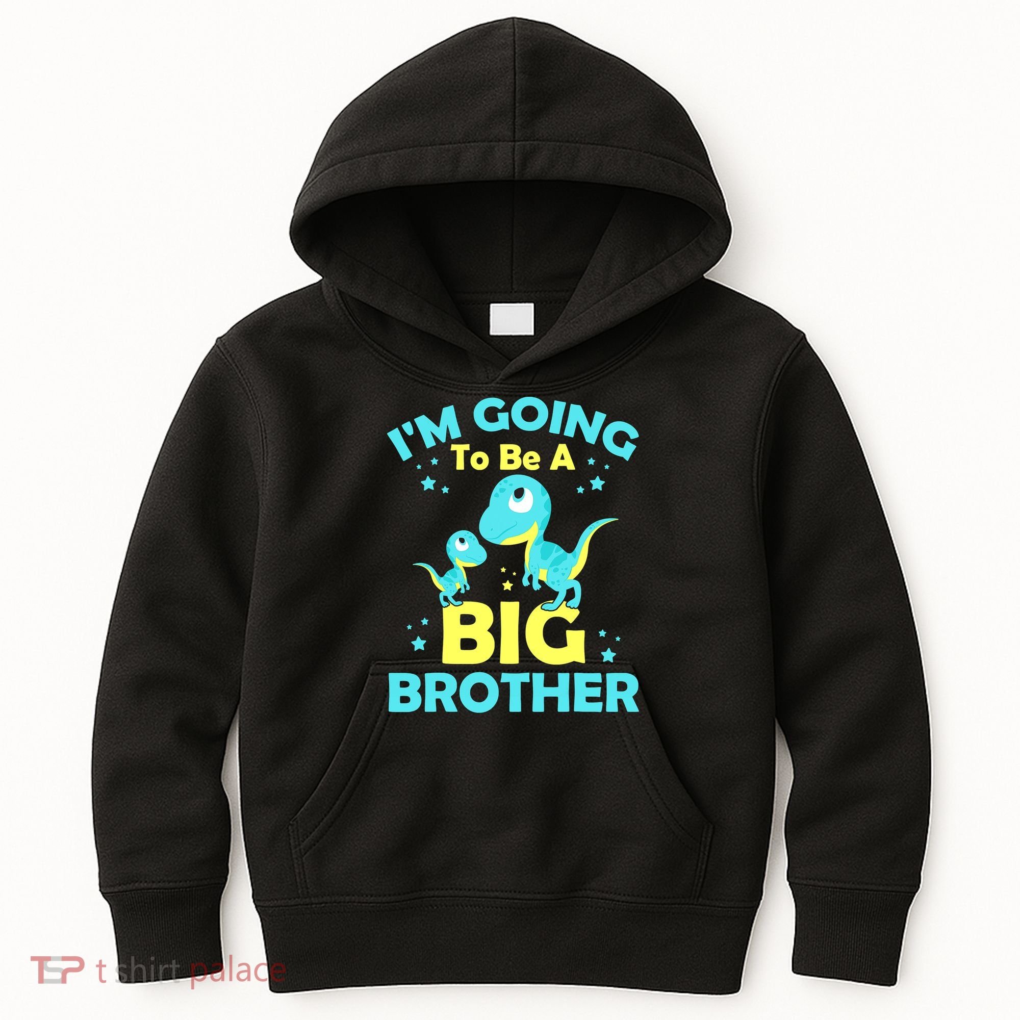 I'm Going To Be A Big Brother Cute Dinosaur Kids Hoodie