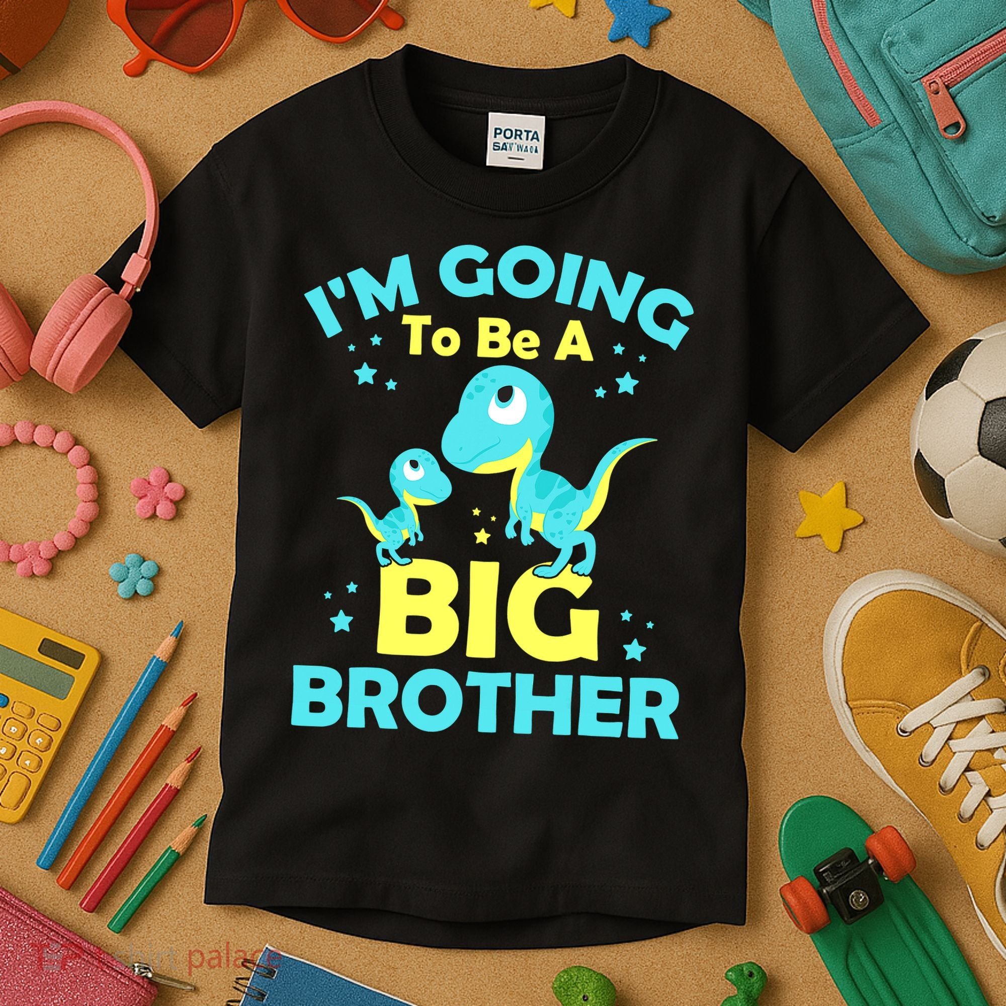 I'm Going To Be A Big Brother Cute Dinosaur Kids T-Shirt