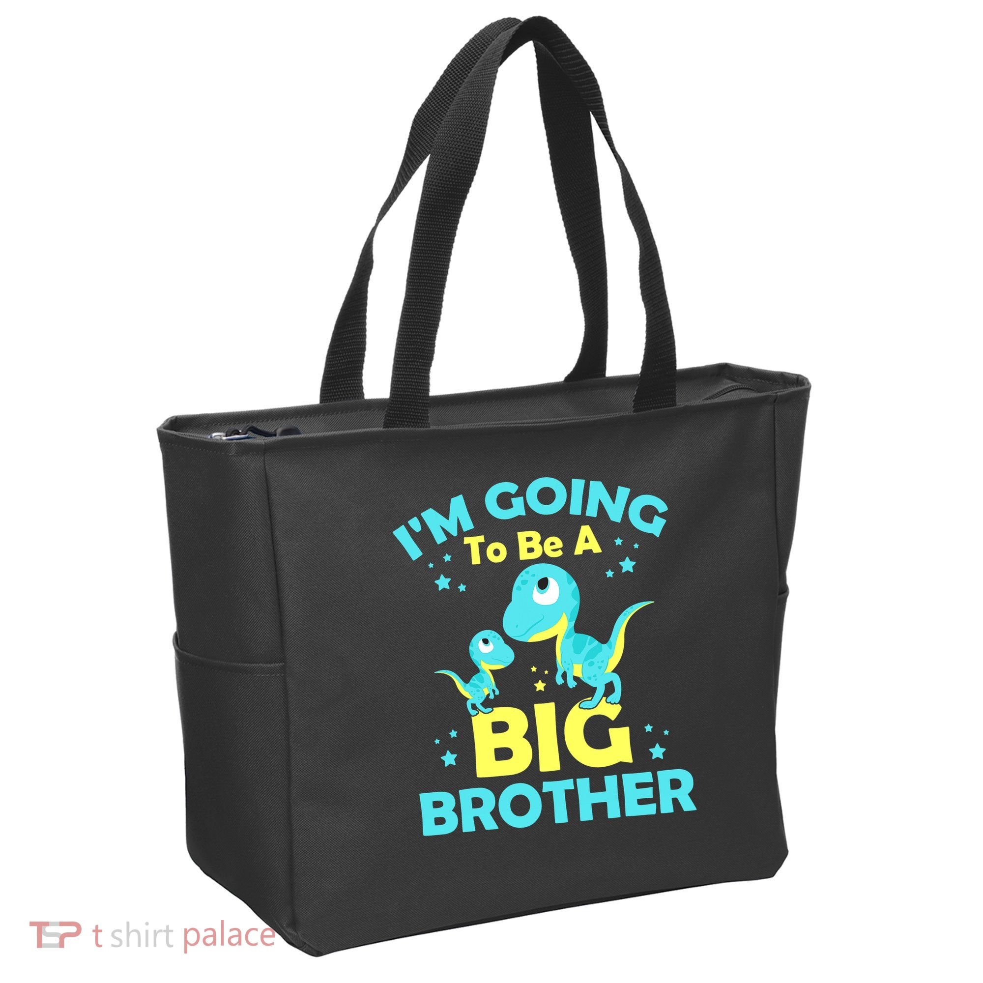 I'm Going To Be A Big Brother Cute Dinosaur Tote Bag