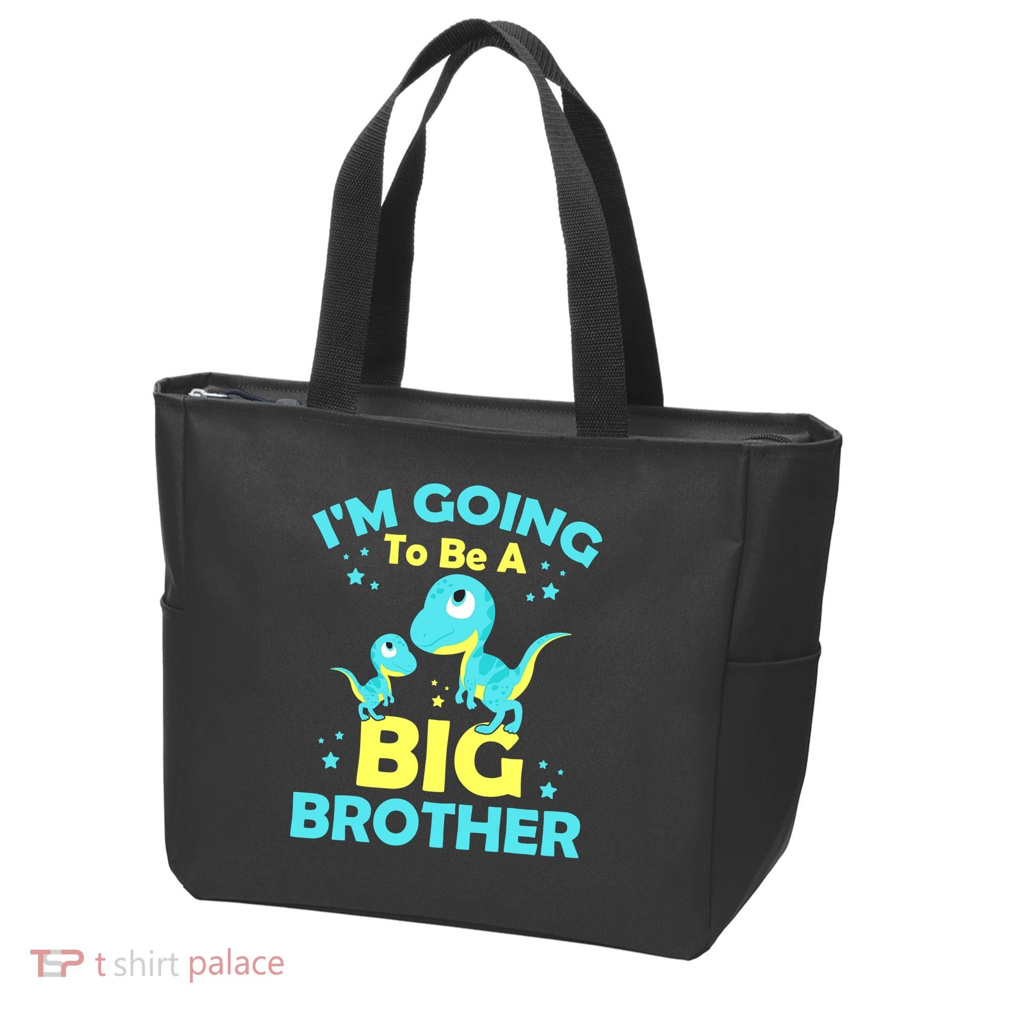 I'm Going To Be A Big Brother Cute Dinosaur Tote Bag