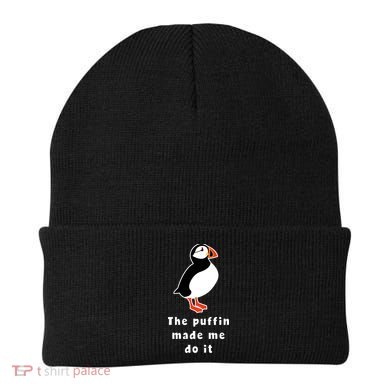 Iceland Gift The Puffin Made Me Do It Beanie