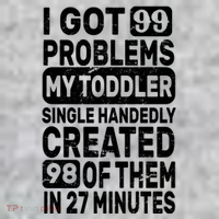 I Got 99 Problems My Toddler Created 98 Of Them The Baniff Cuffed Pom Beanie thumb 2
