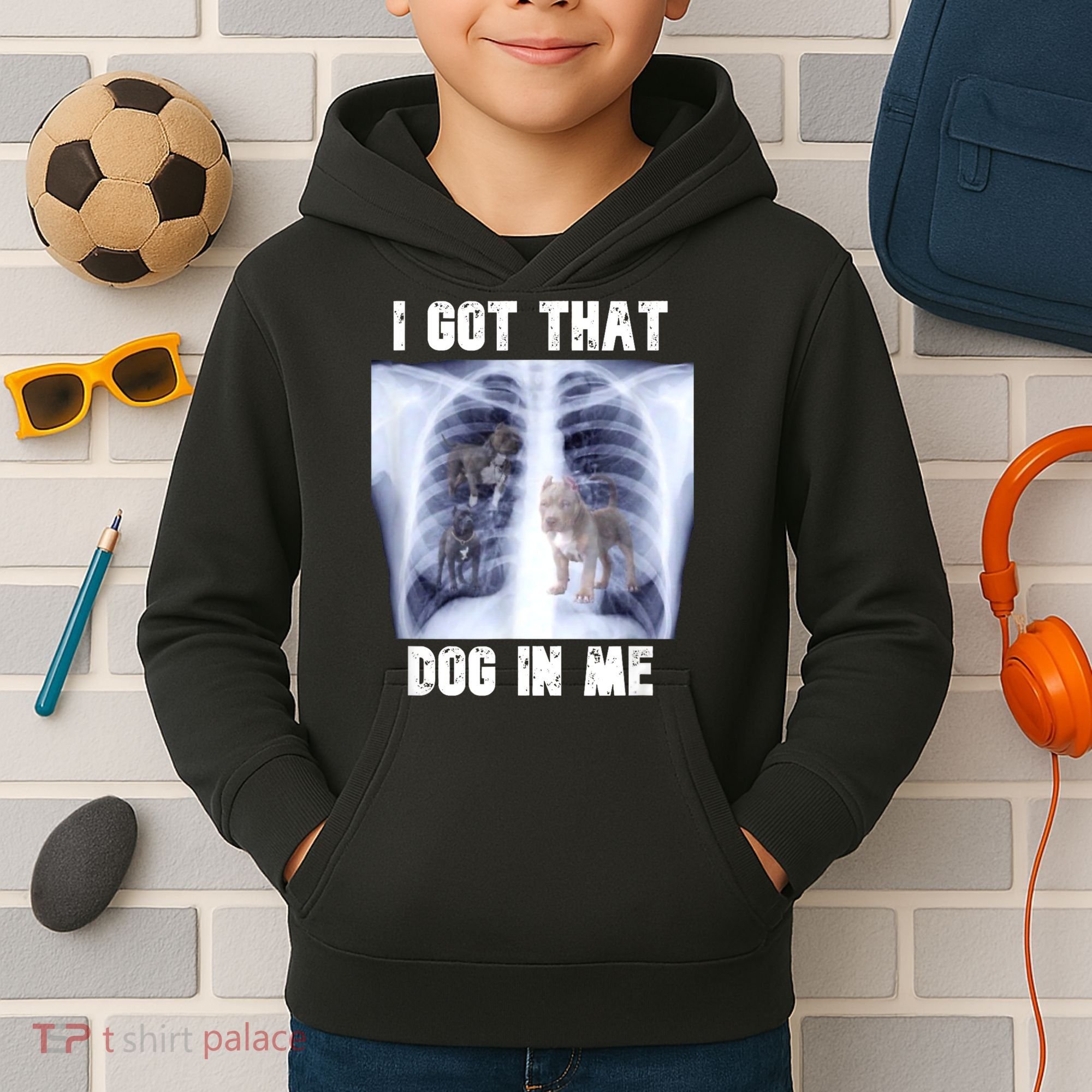 I Got That Dog In Me Xray Meme Kids Hoodie