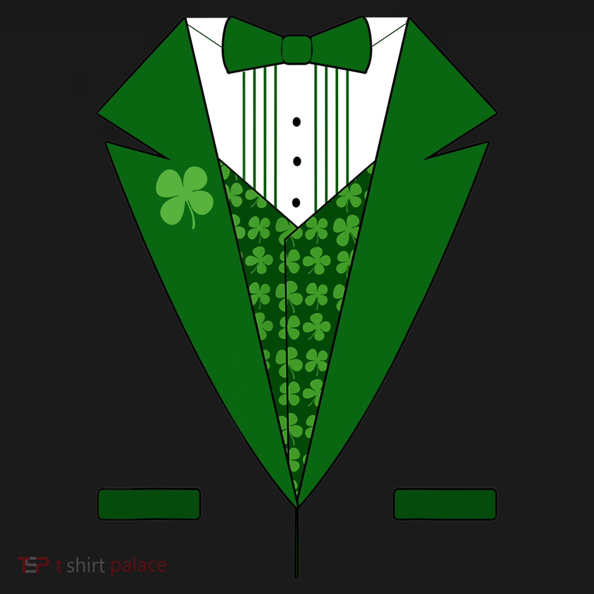 Irish Green Tuxedo Shamrock Saint Patricks Day Boy Sweatshirt