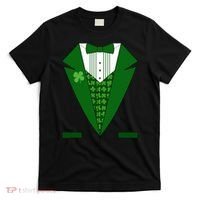 Irish Green Tuxedo Shamrock Saint Patricks Day Boy T-Shirt thumb 0