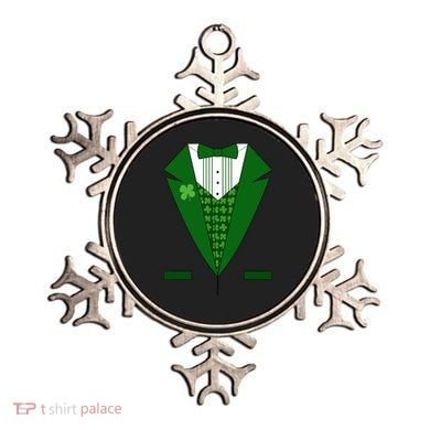 Irish Green Tuxedo Shamrock Saint Patricks Day Boy Ornament